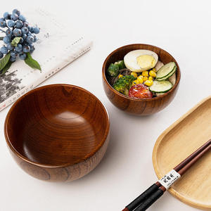 Service de table en bois New Look avec assiettes et bols émaillés, écologique, passe au lave-vaisselle, résistant à la décoloration, style américain - Product Image 6