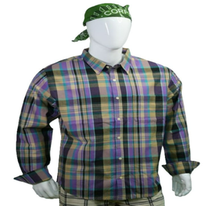 Camisa de Franela a Cuadros para Hombre, 100% Algodón Orgánico, Cuello Alto, Estampado con Pigmentos, Logotipo Personalizado, Casual, Manga Larga, Teñida con Hilo, Ecológica - Product Image 5