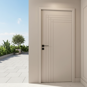 Porte en panneau creux WPC de 40 mm d'épaisseur, surface finie, imperméable, anti-termites, style et taille personnalisables - Product Image 5