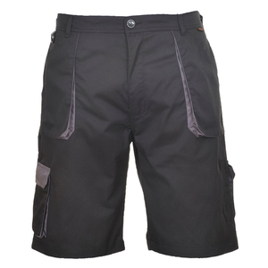 Shorts de travail en polaire bicolore noir haute visibilité avec poches multiples et cordon de serrage, réfléchissants et de sécurité - Product Image 2