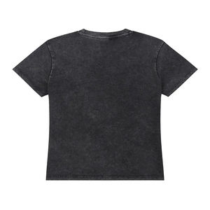 Camiseta de Algodón Negra para Hombre, Manga Corta, Cuello Redondo, Color Sólido, Estilo Casual, Corte Regular - Product Image 2