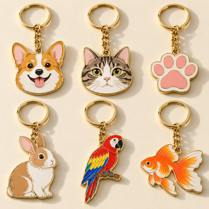Porte-clés personnalisé pour animaux de compagnie, chien, chat, logo personnalisé, acrylique, métal, fabricant de cadeaux - Product Image 2