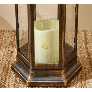 High Quality Modern Metal <b>Lanterns</b> with Glass Panel <b>Black</b> Antique Shade Eco-Friendly Durable for Home & Garden Decoration India - Product Image 6