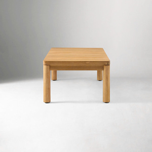 Modern <b>Wood</b> <b>Outdoor</b> Coffee <b>Table</b> with Slatted Top for Patio Garden Lounge - Product Image 2