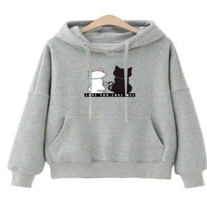 Women's Breathable Terry Winter/Spring Long Sleeve Knitted Hoodie 100% Cotton 220g Front Logo High Quality Top Coat - Product Image 2