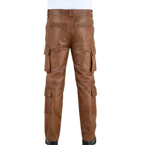 Pantalones de Cuero para Hombre, Estilo Casual, Color Sólido, Nueva Colección 2026, Pantalones de Cuero para Hombre, Estilo Urbano, Más Vendidos - Product Image 4