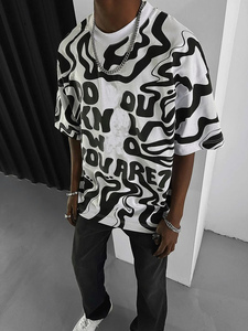 T-shirts pour hommes en coton 100% avec impression en relief, design personnalisé, style 2026, services OEM, prix bas, impression en relief pour hommes - Product Image 4