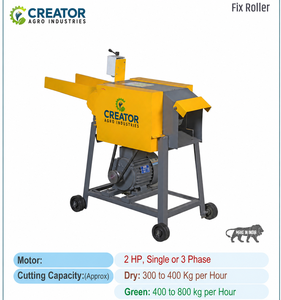 Cortadora de Forraje Fija con Motor Diésel de 2 HP, Picadora de Ensilaje, Máquina Procesadora de Alimentos 220V para Producción de Alimento para Ganado - Product Image 2