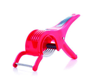 Coupe-légumes et éplucheur Anax Twin Cutter & Peeler avec deux lames en acier inoxydable, durable, réutilisable, portable, en plastique, outil manuel pour fruits et légumes - Product Image 2