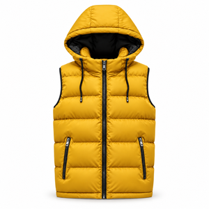 SOMBRERO SPORTS Chaleco Acolchado con Capucha para Hombre, Color Verde Azulado, Cortavientos, Sin Mangas, Chaqueta Acolchada de Invierno con Cierre Frontal, Estilo Casual - Product Image 5