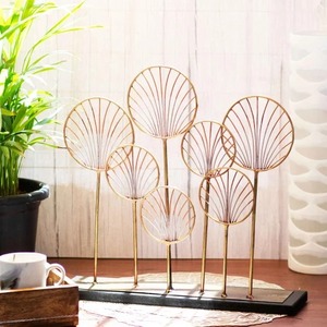 Minimalist Wooden and Metal Sculpture Modern Artistic Showpiece for Home <b>Decor</b> Living Room Office and <b>Table</b> Accent Contemporary - Product Image 5