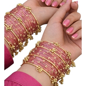 Ensemble de 16 bracelets décoratifs en verre faits à la main au Pakistan, bracelets Kashmiri pour femmes, vente en gros, bracelets en forme de goutte de pluie, bijoux - Product Image 4