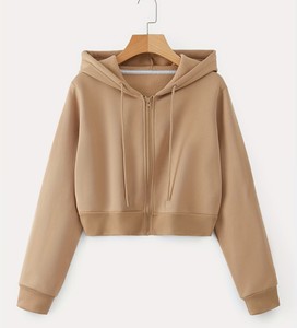 Sudadera con Capucha y Forro, Estilo Hip Hop, Corta, de Manga Larga, para Primavera, Otoño e Invierno - Product Image 1