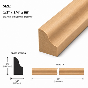 Solid Wood Decorative Moulding Natural Wood <b>Trim</b> <b>for</b> Kitchen Cabinets Furniture Interior Decoration Solid Wood Moulding - Product Image 2