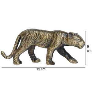 Figurine de panthère classique en laiton faite à la main, sculpture animale moderne, écologique, décoration de table traditionnelle, artistique pour salon - Product Image 3