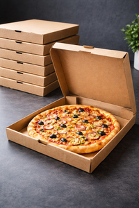 Boîtes à pizza en papier durables en gros, 2 mm d'épaisseur, emballage alimentaire sûr avec finition brillante, design pliable - Product Image 3