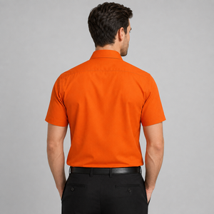Custom <b>Men</b> <b>Half</b> <b>Sleeve</b> Dress Shirt Formal Apparel <b>Men</b> <b>Half</b> <b>Sleeve</b> Dress Shirt Featuring Soft Fabric Breathable Construction - Product Image 2