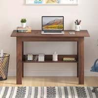 Table d'étude et d'ordinateur portable en bois d'ingénierie Efflino, excellent rapport qualité-prix, pour la maison ou le bureau, bureau WFH, avec rangement pour livres