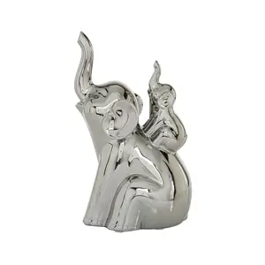 Sculpture d'oiseau en métal artisanale contemporaine, figurine d'oiseau en métal de qualité supérieure, accent de luxe pour la maison, sculpture moderne polie - Product Image 4