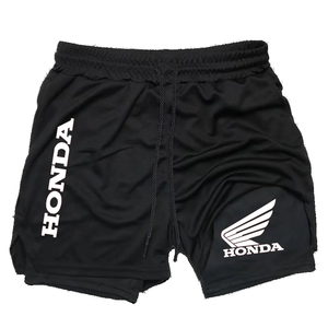 Los pantalones cortos de verano con logotipo son para hombres, ideales para deportes 2 en 1, entrenamientos en el gimnasio, correr y con bolsillos transpirables de secado rápido para teléfonos móviles. - Product Image 6