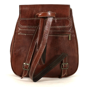 Biyadina Sac à dos en cuir véritable marron de qualité supérieure pour homme, style tendance classique avec fermeture à glissière et élégance intemporelle - Product Image 2