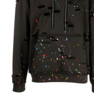 Sudaderas con Capucha Bordadas para Hombre, Estilo Desgastado, Mezcla de Algodón, Personalizadas, de Alta Calidad, Venta al Por Mayor de Fábrica - Product Image 6
