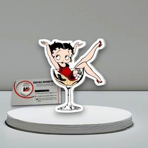 Tuiles d'extension de cils personnalisables en acrylique magnétique, motif Love Betty Boop, forme cœur, fleur, ovale, écologiques - Product Image 1
