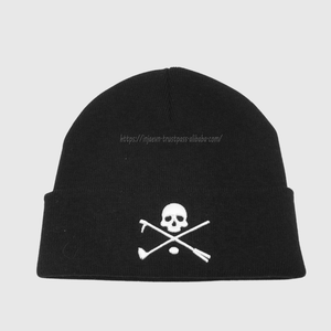 Embroidered Logo Knit Beanie <b>Winter</b> <b>Hat</b> Acrylic Wool Beanies Warm Ski <b>Hats</b> for <b>Men</b> Women Adjustable Multi Color - Product Image 3
