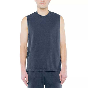 Débardeur Homme Bleu Uni à Séchage Rapide pour Sport, Gym et Fitness, Vente en Gros - Product Image 4