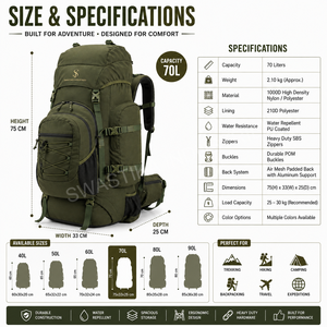 กระเป๋าเป้กันน้ำแบบ Mochila Molle อเนกประสงค์ ลายพราง สำหรับฝึกซ้อม กิจกรรมกลางแจ้ง และการใช้งานทางยุทธวิธี 3 วัน - Product Image 2