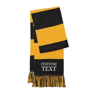 Bufanda a Rayas para Espectadores, Colores del Equipo, Texto Personalizado, Bufanda Tejida para Aficionados, Accesorio para Estadio - Product Image 2