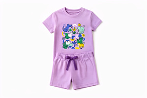 Conjunto de Verano para Niños de Algodón, Camiseta y Pantalones Cortos, Ropa Transpirable, Ligera y Cómoda, Producción en Fábrica, Talla Personalizada - Product Image 3