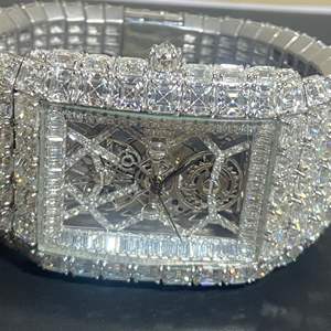 Reloj de Moda con Diamantes Cultivados en Laboratorio, Reloj con Diamantes Incoloros para Hombre, Mejor Calidad, Precio al por Mayor - Product Image 4