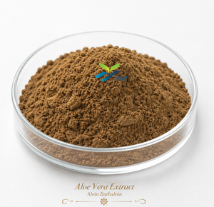 Suministro directo de fábrica de HGO Extracto natural de aloe vera cítrico (grado alimenticio) 10% Aloin Barbaloin (extracto estandarizado) - Product Image 1