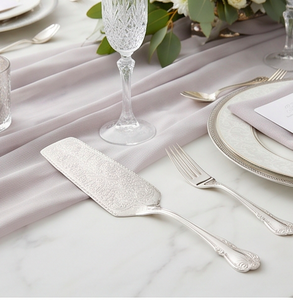 Silver Vintage Cake Server Spatula Rectangular Ornate <b>Engraved</b> Dessert Pie Serving <b>Tool</b> For Home And Party Use - Product Image 4