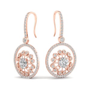 REYES Pendientes Colgantes de Lujo de Plata de Ley 925 con Moissanita Certificada GRA para Mujer, Diseño Floral, Joyería Fina para Fiestas - Product Image 6