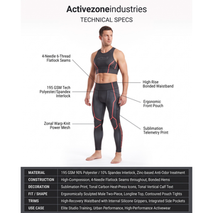 Conjunto de Dos Piezas de Compresión para Hombre, Poliéster y Elastano, Sujetador Deportivo Largo y Leggings, para Gimnasio, Entrenamiento Atlético, Personalizado OEM - Product Image 5