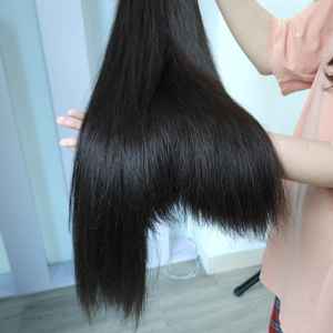 Directo de fábrica 100% Natural crudo sostenible sin procesar hueso virgen recto vietnamita extensiones de cabello humano suave HD excelente - Product Image 5