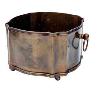 Jardinière minimaliste personnalisable en métal noir et or pour la décoration intérieure du salon ou du bureau, pot moderne pour plantes - Product Image 5