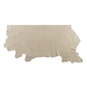 Cuir grainé beige de haute qualité, cuir naturel souple, idéal pour chaussures de luxe, sacs à main, portefeuilles, projets de bricolage haut de gamme. - Product Image 6