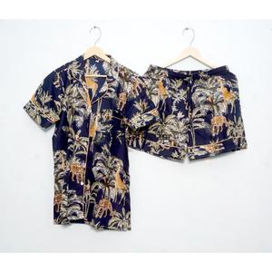 Conjunto de Pijama Corto para Mujer, 100% Algodón Puro, Secado Rápido, Transpirable, Estampado Digital de Flores, Cuello en V, con Cordón Ajustable - Product Image 3