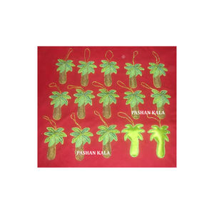 Belle décoration de Noël en forme de chameau, faite à la main, avec broderie zari et perles, couleur argent, pour la décoration suspendue de l'arbre de Noël - Product Image 6