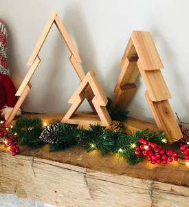 New Arrival Silver <b>Wooden</b> Standing <b>Christmas</b> <b>Tree</b> High Quality Desk Decor Indoor 5-60 Inch - Product Image 5