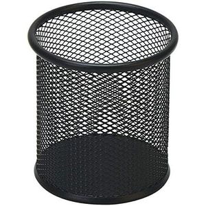 Portapenne da scrivania in rete metallica nera, organizer per penne da ufficio - Product Image 1