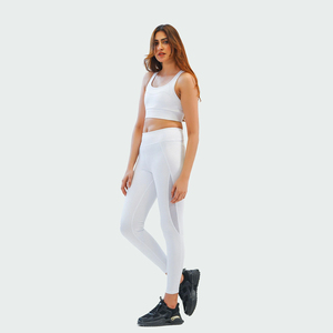 Fournisseur OEM d'ensembles de yoga sans couture, leggings côtelés en nylon et élasthanne, soutien-gorge de sport, conception de logo personnalisé, fabricant à faible MOQ - Product Image 1