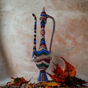 Estatua de Surahi de aluminio montada en la pared, escultura de Surahi de Metal al por mayor más vendida en decoración de varios tonos para sala de estar - Product Image 3