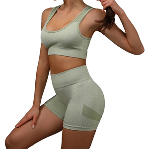 Conjunto de Yoga Transpirable, Ecológico, de Secado Rápido, Spandex, Poliéster, Conjuntos de Alta Calidad para Mujer, Conjunto de 2 Piezas - Product Image 3