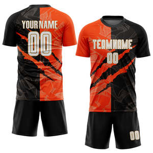 เสื้อฟุตบอลแขนสั้นพิมพ์ลาย โพลีเอสเตอร์ 100% น้ำหนักเบา กันน้ำ ต้านเชื้อแบคทีเรีย ระบายอากาศได้ดี เนื้อผ้านุ่ม ชุดกีฬา รับผลิตตามแบบ OEM - Product Image 1
