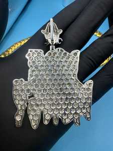 จี้เพชรโมอิสซาไนต์ทรง 3 มิติ เงินแท้ 925 ประดับอักษรย่อแบบกำหนดเอง สไตล์ฮิปฮอป สำหรับทุกเพศ - Product Image 6