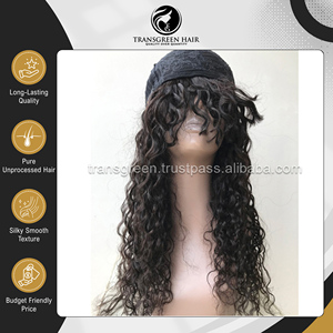 Trusted India Origin Supplier Selling 100% Raw Unprocessed Virgin Natural Curly <b>Wig</b> with Bangs Human Hair Extension on Sale - Product Image 6